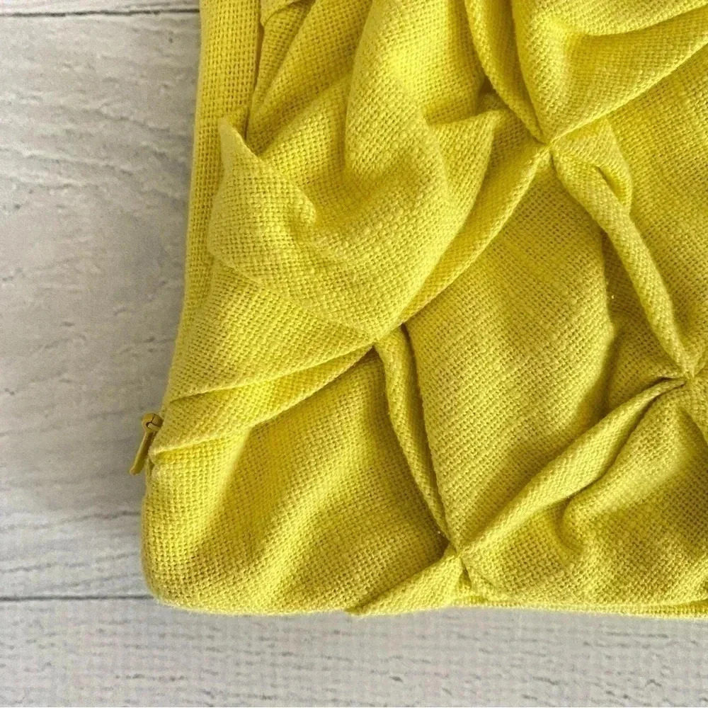 CB2 PINTUCK YELLOW 18" x18" Pillow Cover - Picture 7 of 7